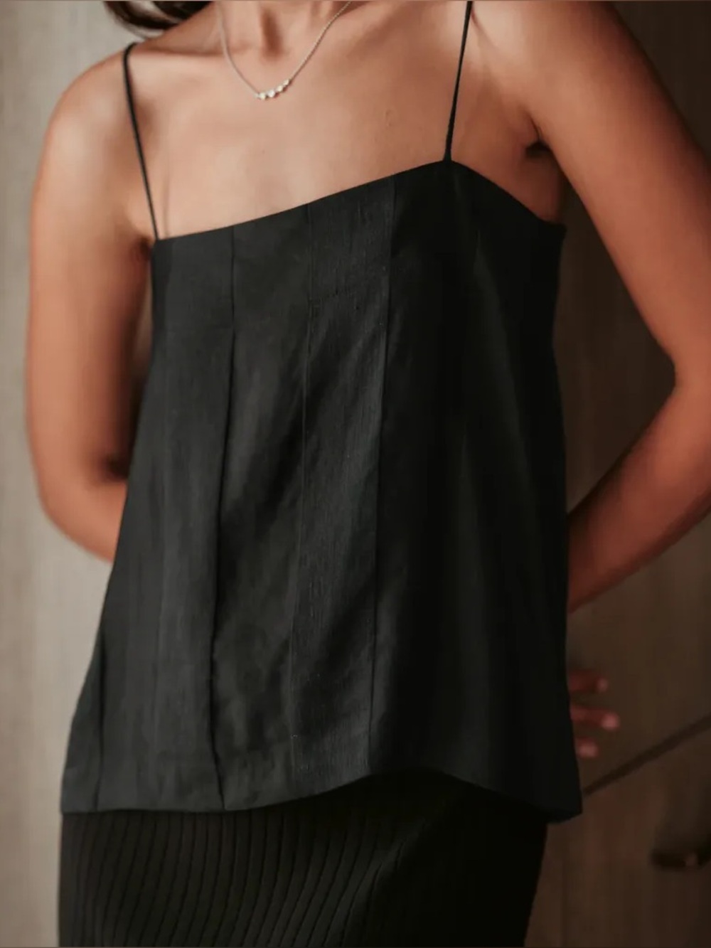 NWT Jenni Kayne Margot Cami in Black - M